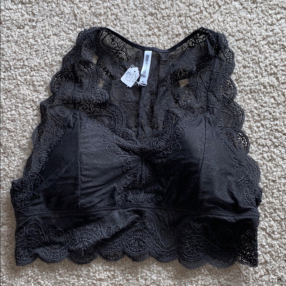 Lace Grey XL Zenana Bralette